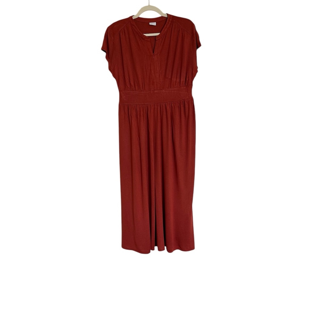 Lascana Elegant Rust Midi Dress